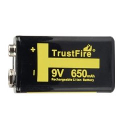Trustfire 9V - Genopladelig batteri